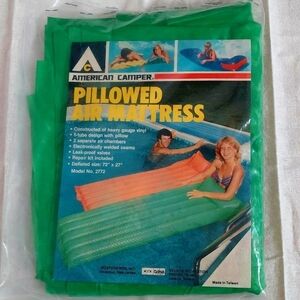 American Camper VTG Pillow Inflatable Green Mattress